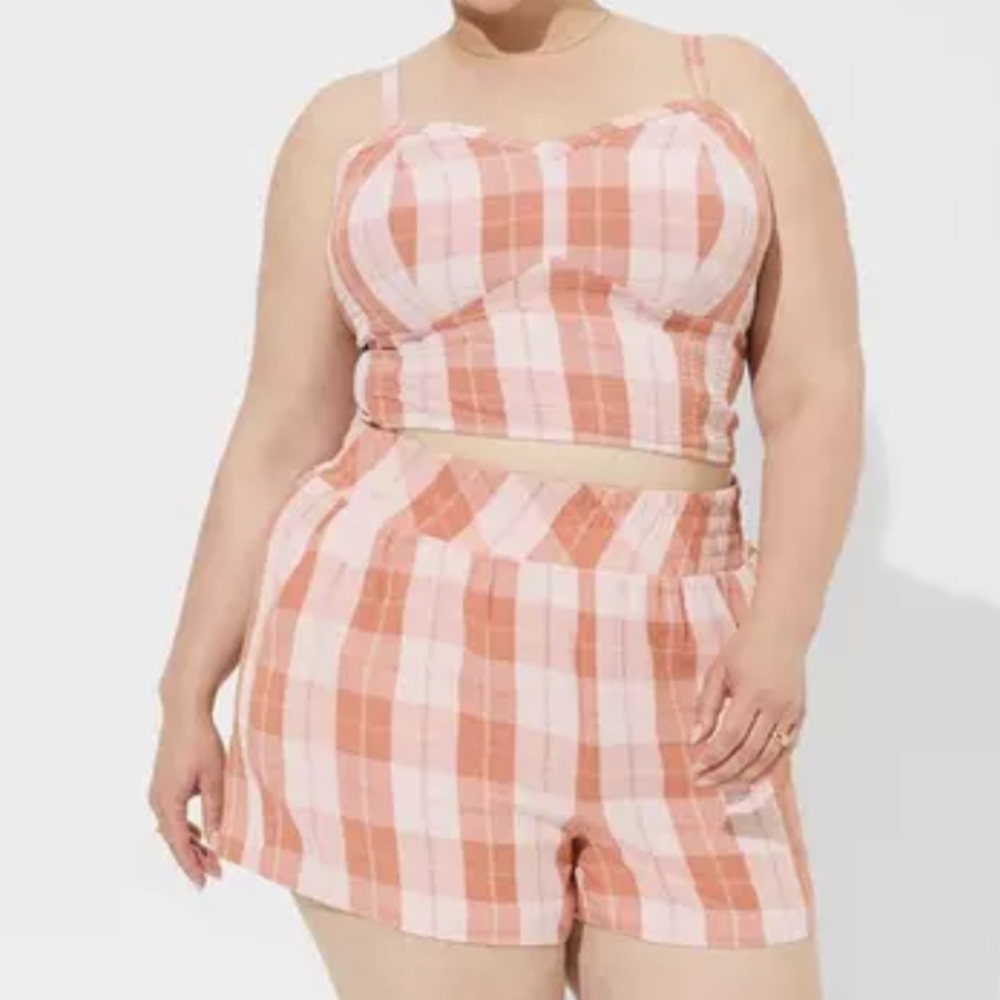 TORRID 2Pc Seersucker Summer Short Set 14-16/1x NWT